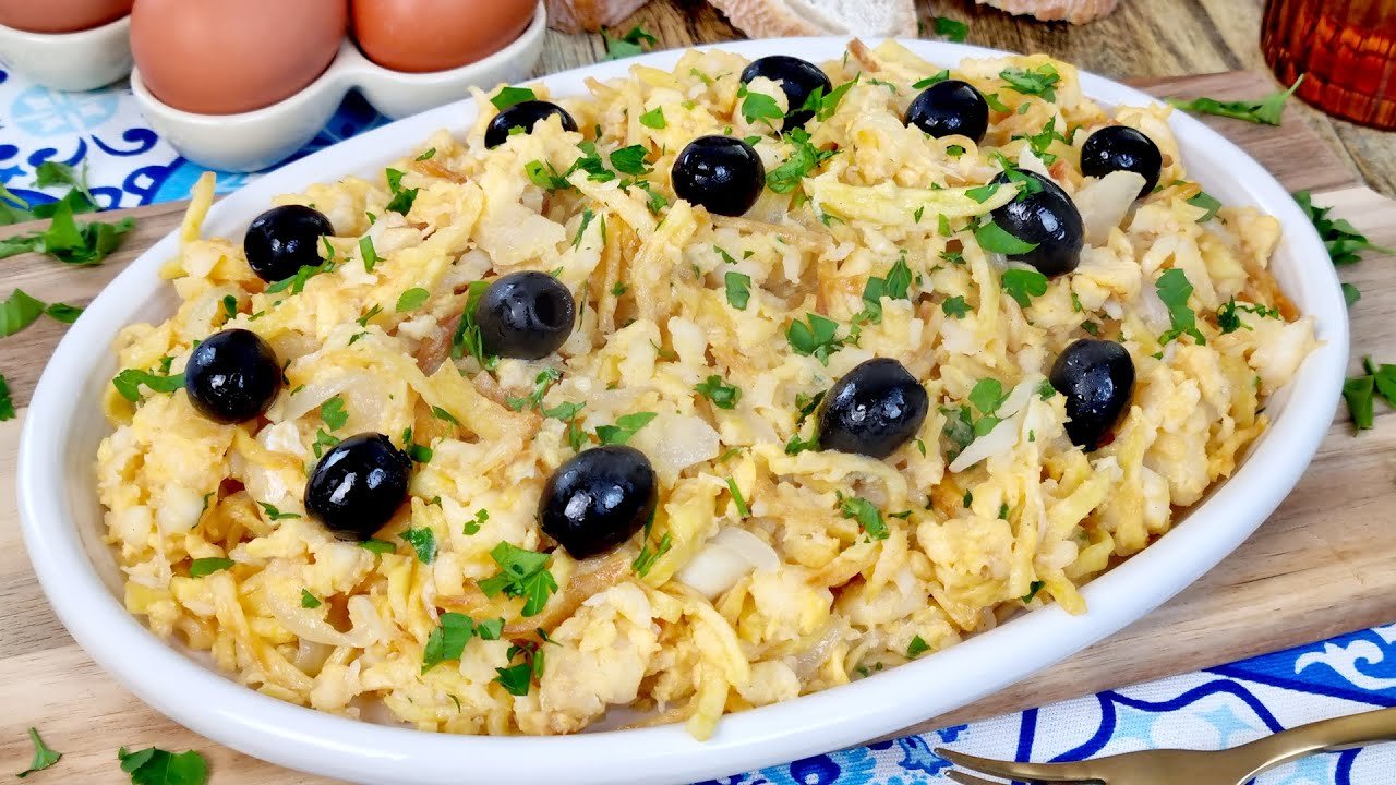 Receta de Bacalao dorado (bacalhau à brás)