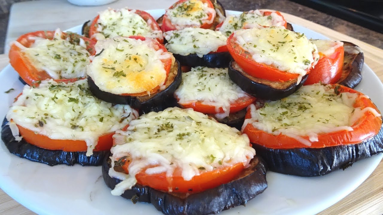 Receta de Berenjenas con queso y tomate