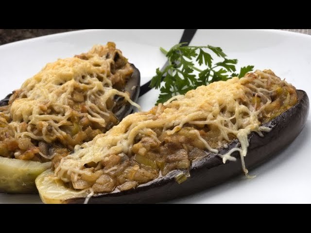 Receta de Berenjenas rellenas de champiñones