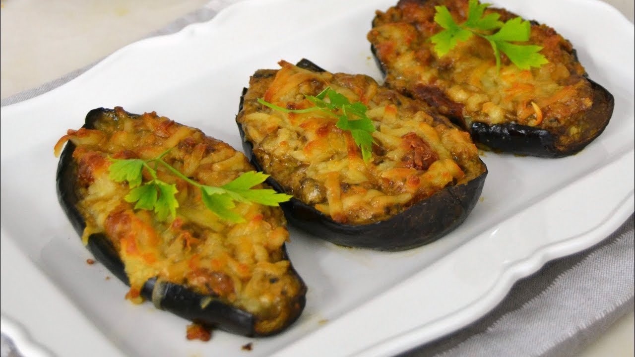 Receta de Berenjenas rellenas de gambas
