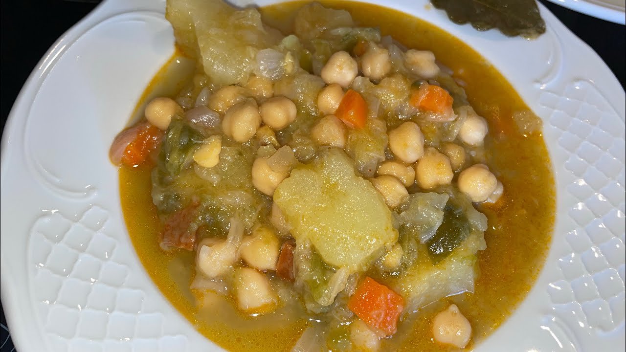 Receta de Berza con garbanzos