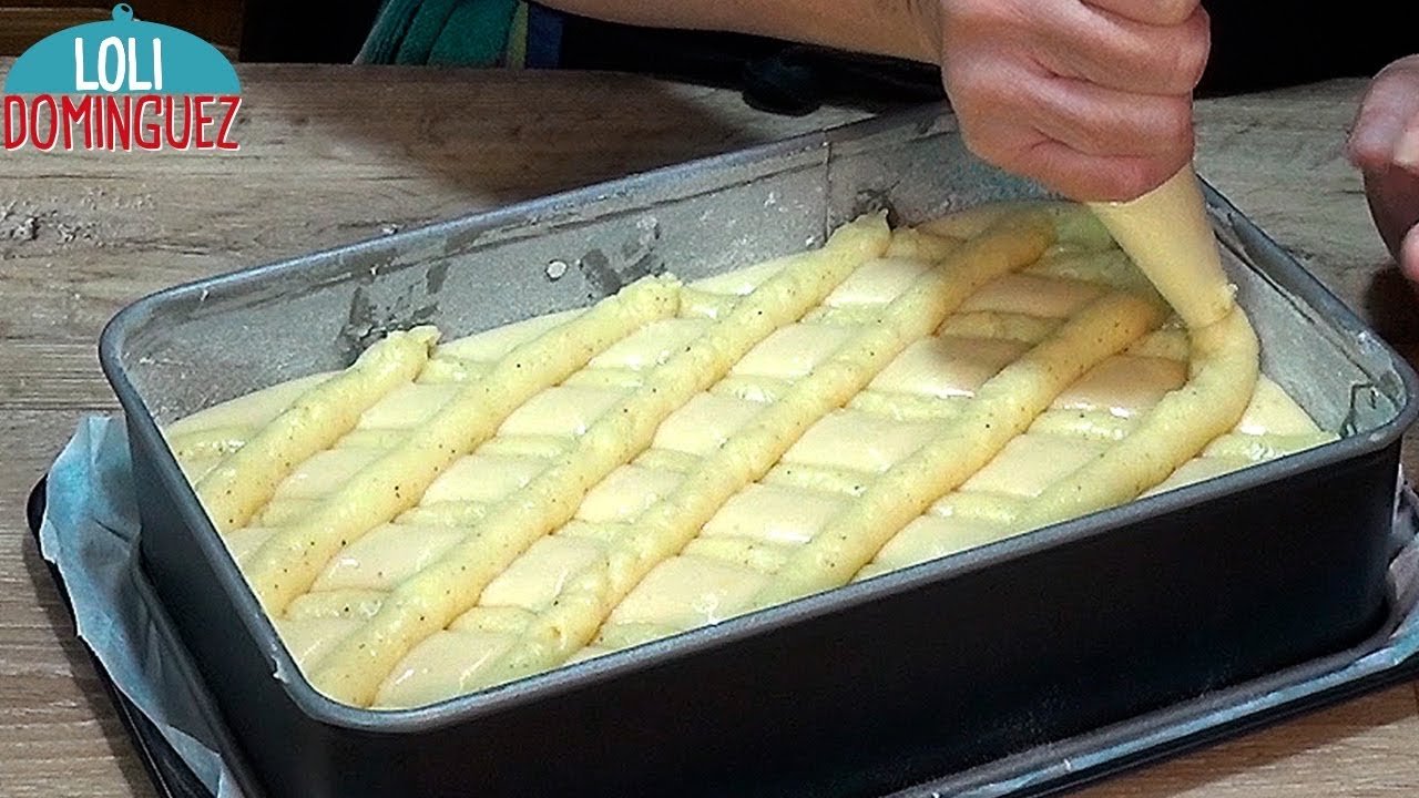 Receta de Bizcocho con crema pastelera