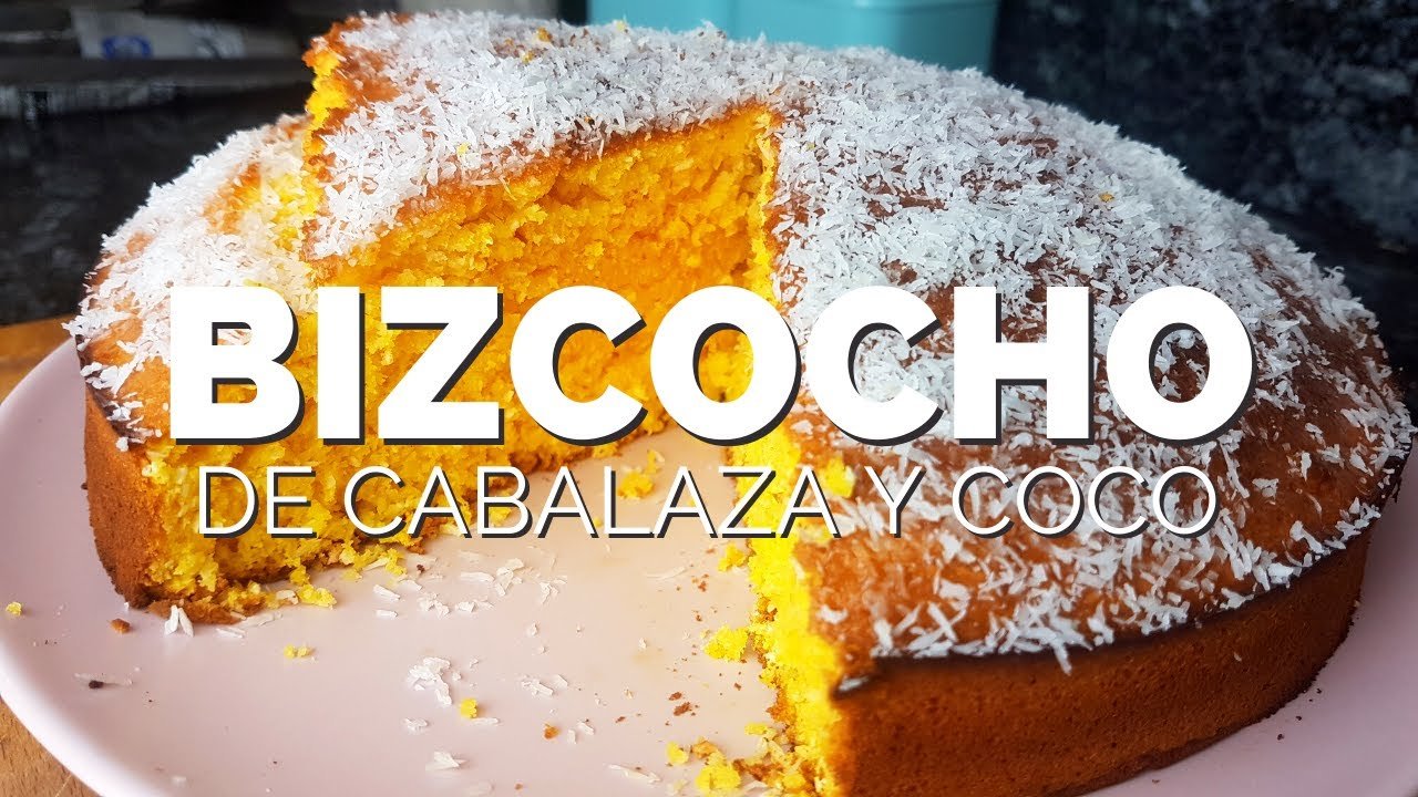 Receta de Bizcocho de calabaza y coco