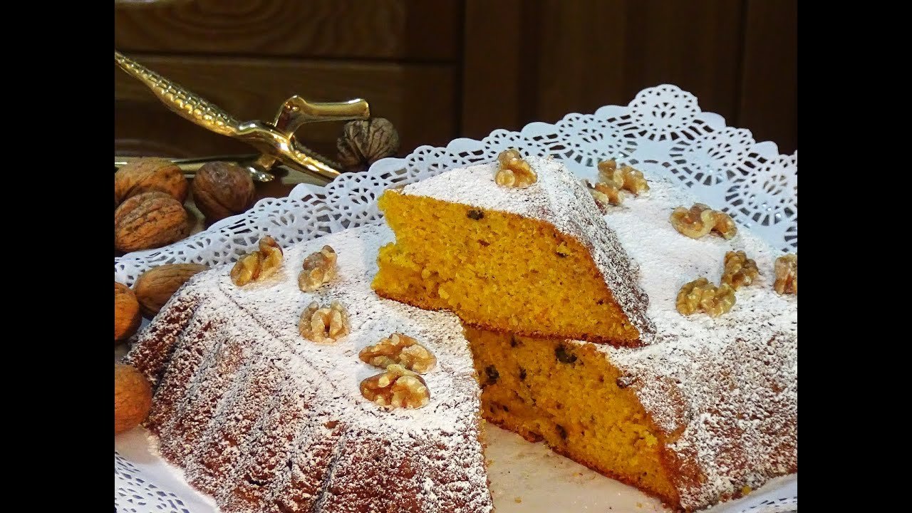 Receta de Bizcocho de calabaza y nueces