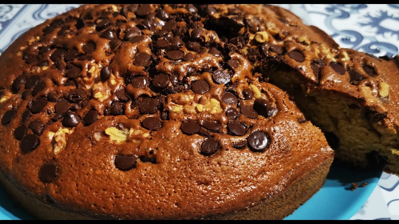 Receta de Bizcocho de chocolate y nueces
