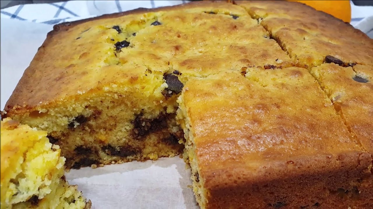 Receta de Bizcocho de naranja y chocolate