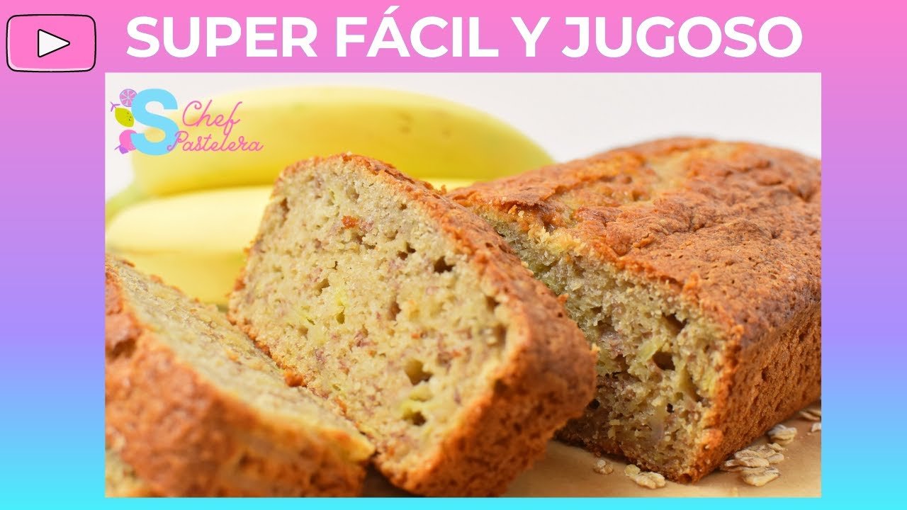 Receta de Bizcocho de plátano y avena