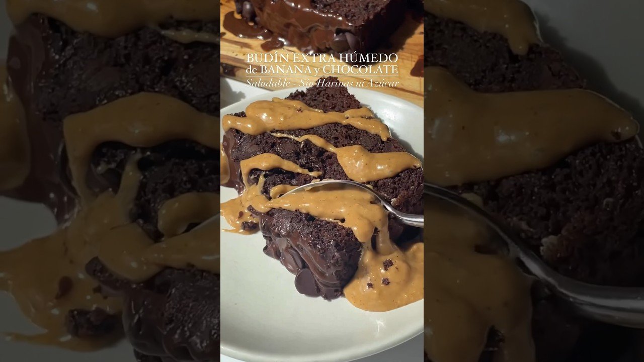 Receta de Bizcocho de plátano y chocolate sin harina