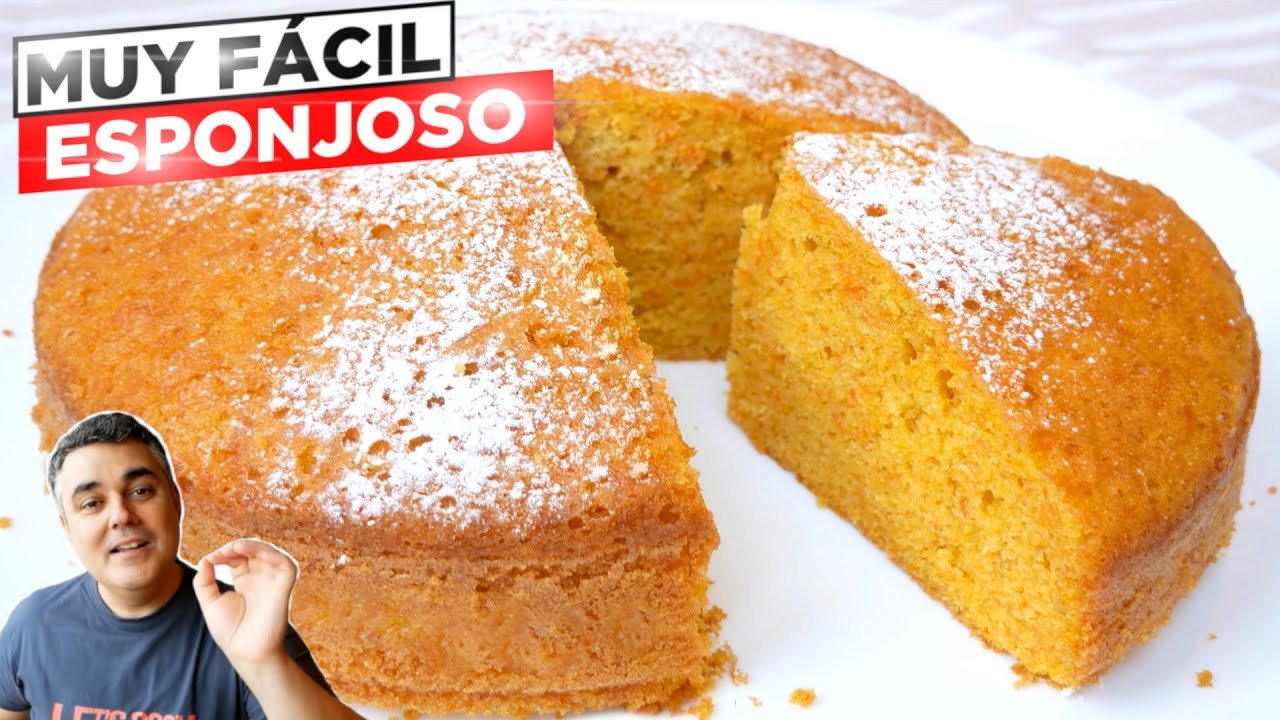 Receta de Bizcocho de zanahoria esponjoso y fácil