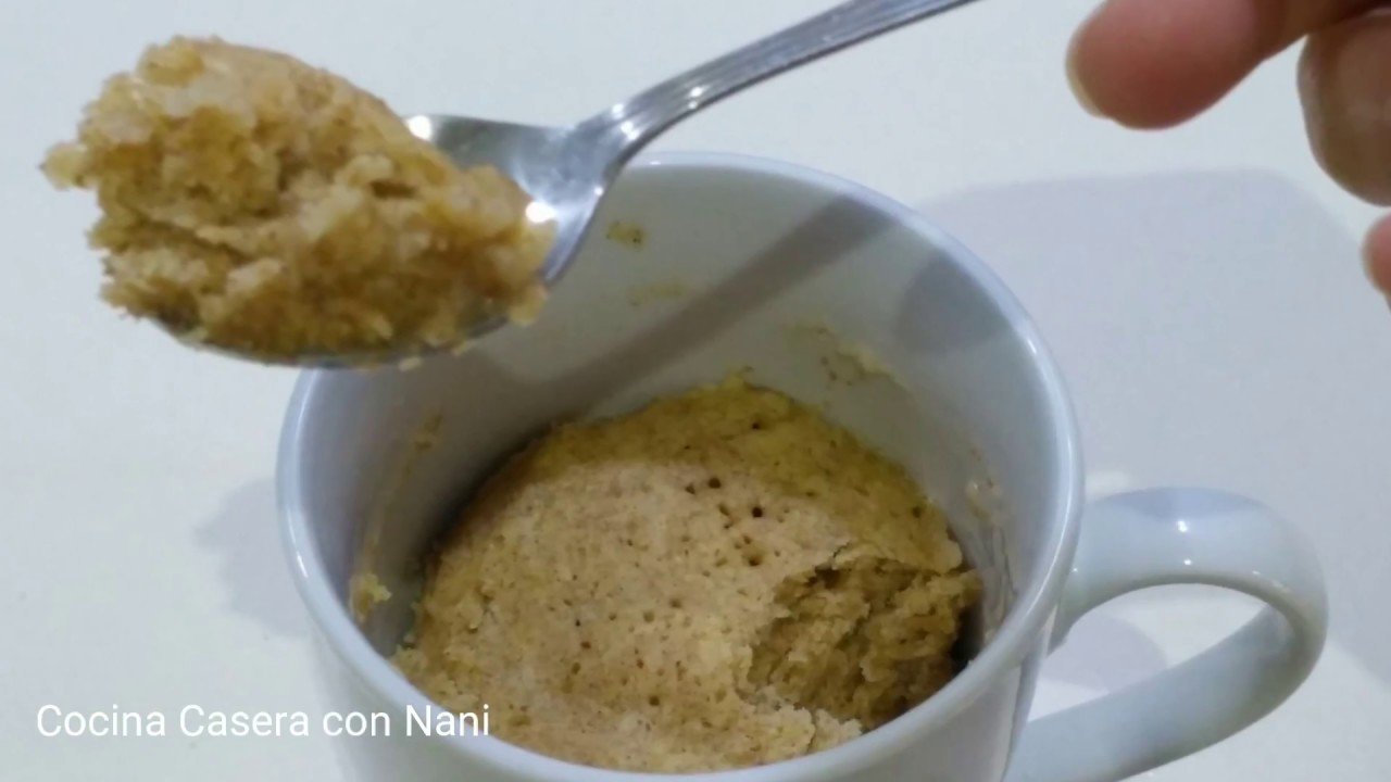 Receta de Bizcocho en taza sin azúcar