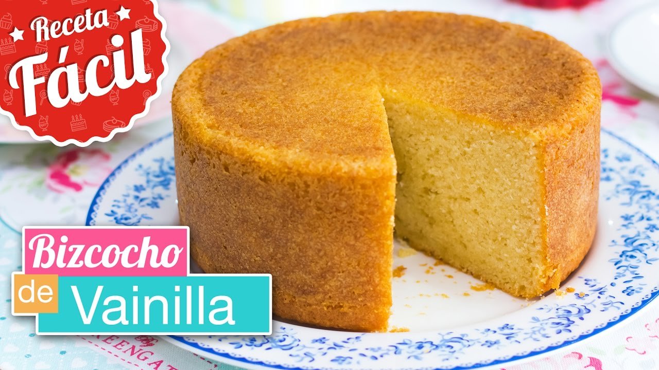 Receta de Bizcochuelo de vainilla esponjoso
