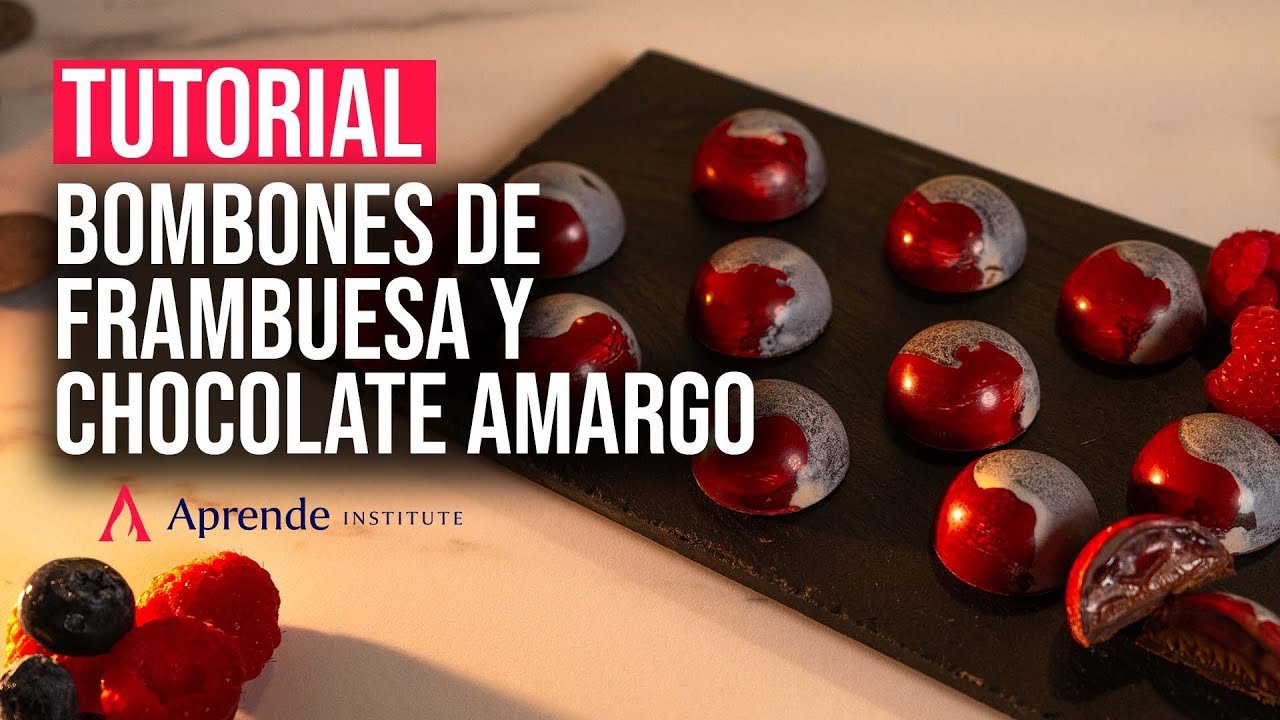 Receta de Bombones de chocolate y frambuesa