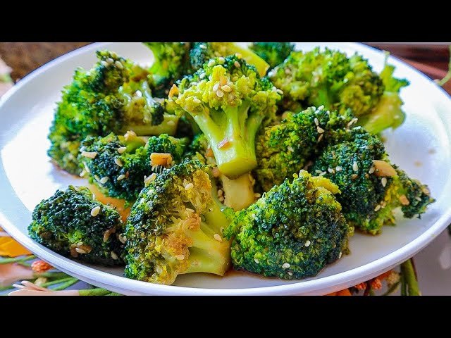 Receta de Brócoli al vapor con salsa de soja sésamo y jengibre