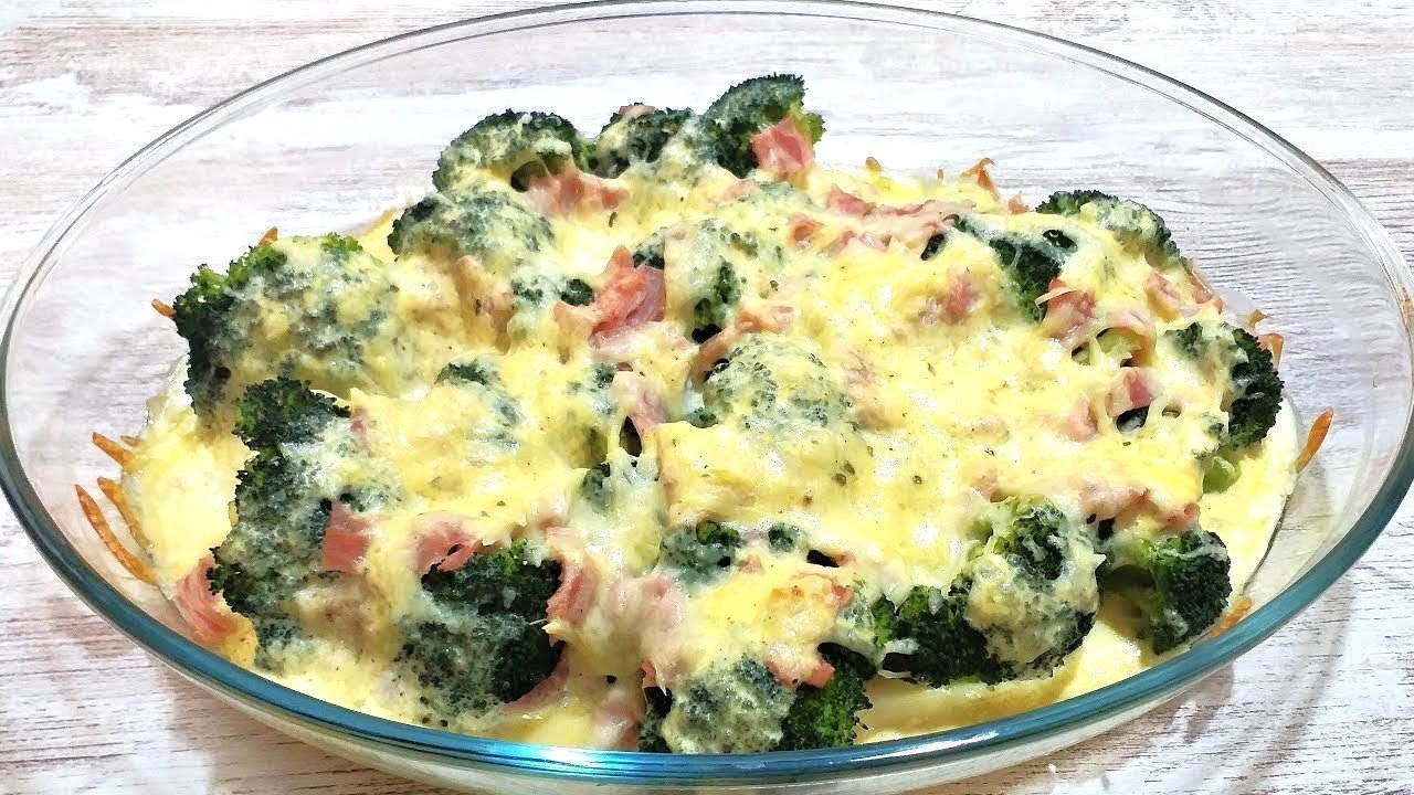 Receta de Brócoli gratinado con jamón y queso
