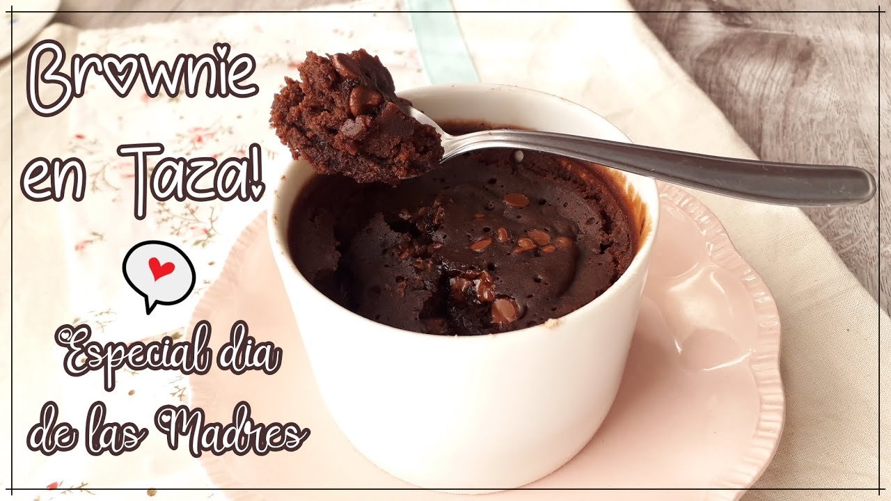 Receta de Brownie en taza sin huevo