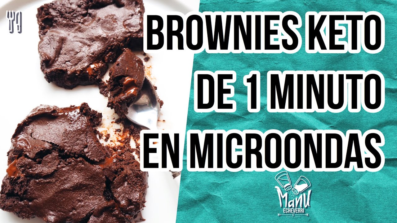 Receta de Brownie keto al microondas
