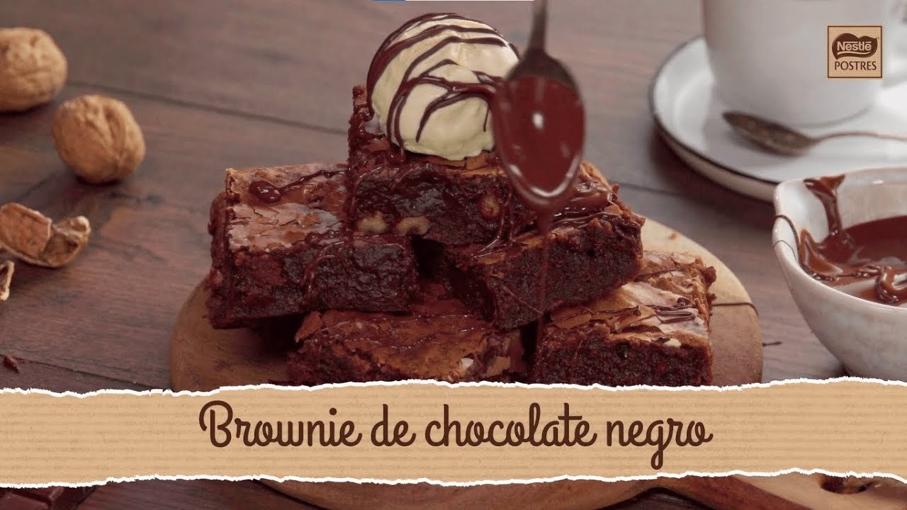 Receta de Brownies de chocolate negro