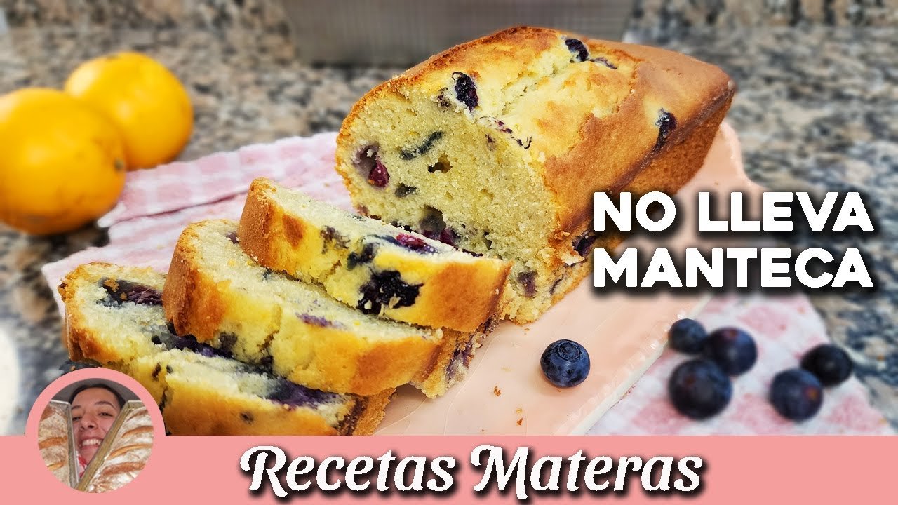 Receta de Budín de arándanos sin manteca