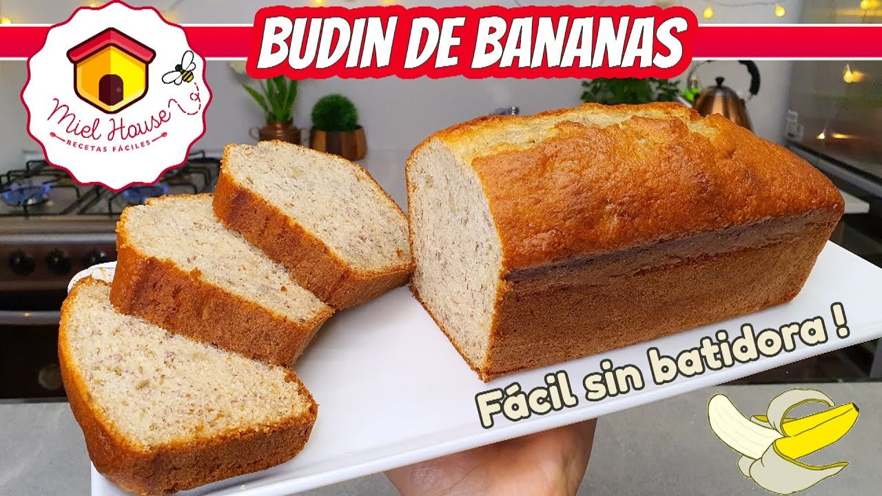 Receta de Budín de banana con aceite