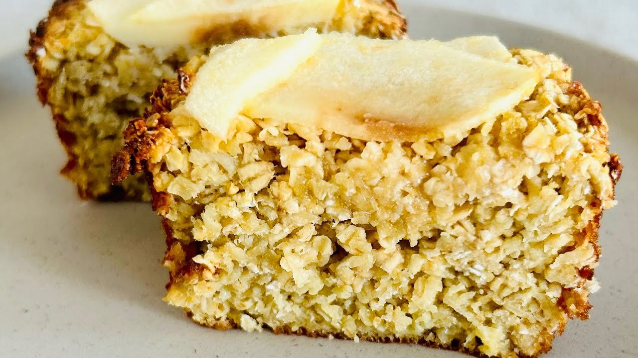 Receta de Budín de manzana y avena fit