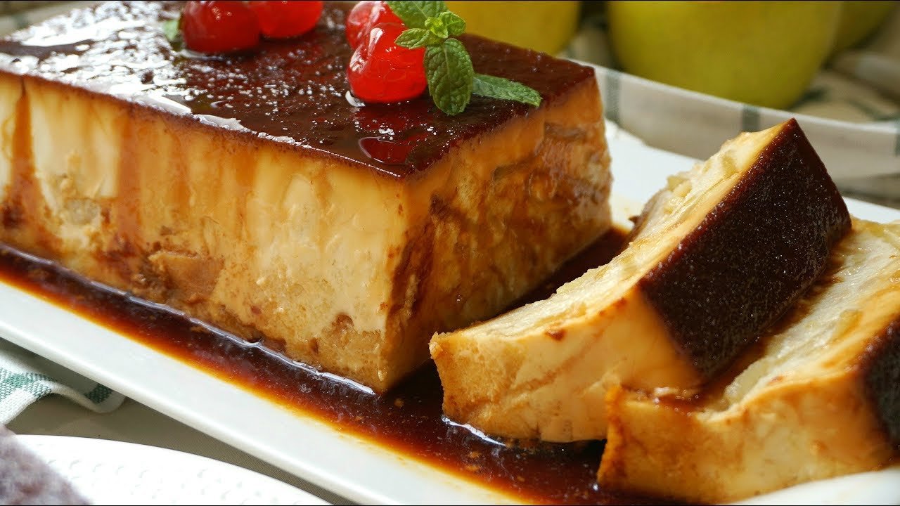 Receta de Budín de pan y manzana