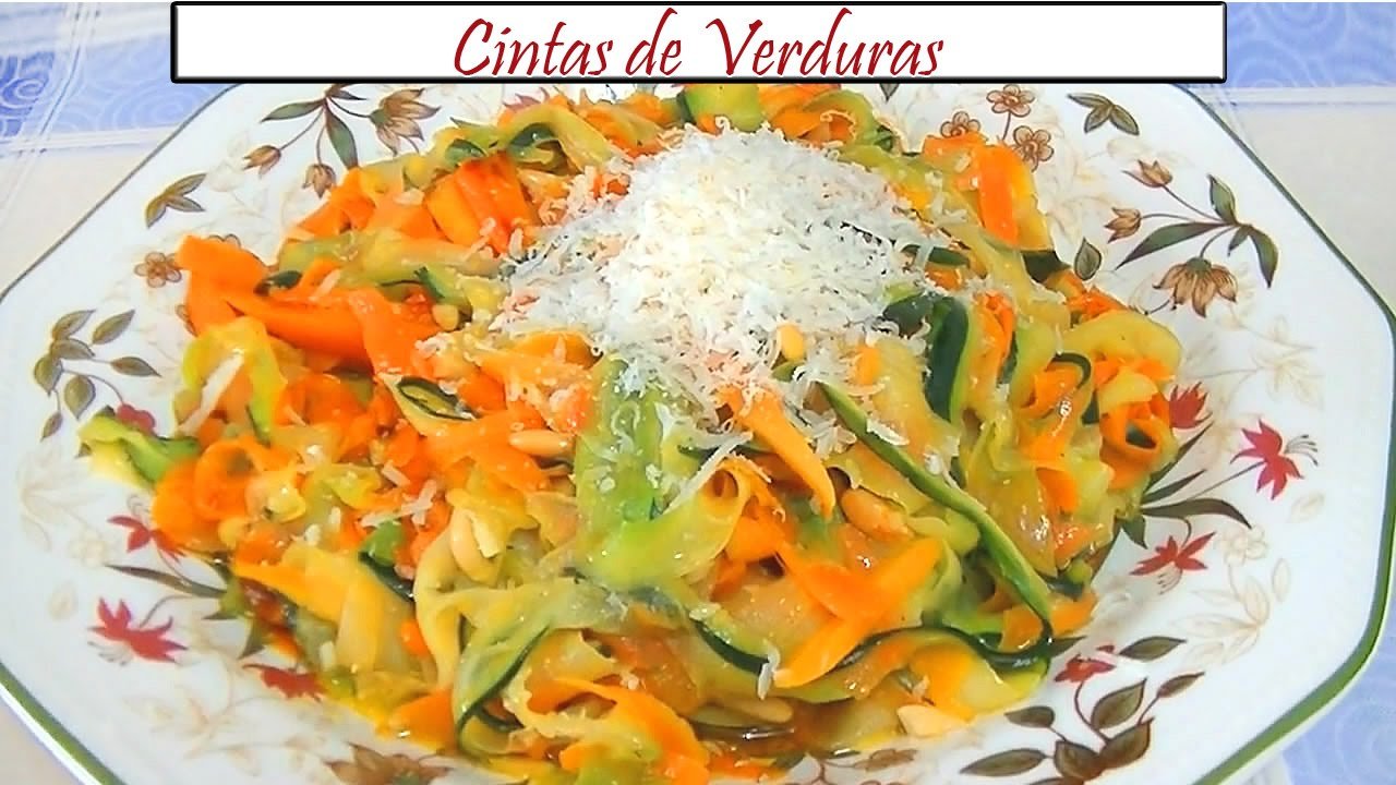 Receta de CINTAS CON VERDURAS