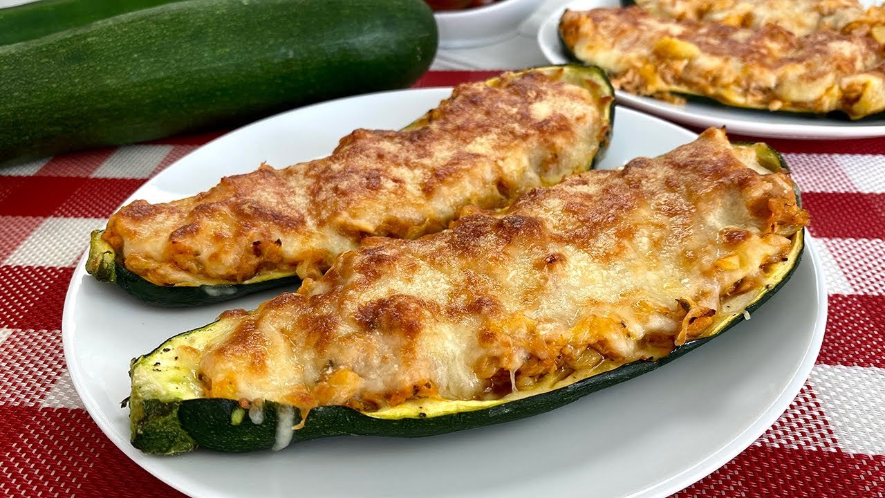 Receta de Calabacín relleno de atún