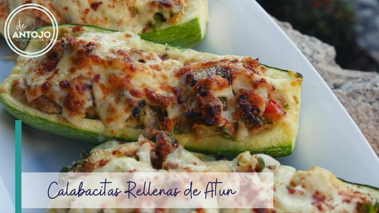 Receta de Calabacitas rellenas de atún sin horno