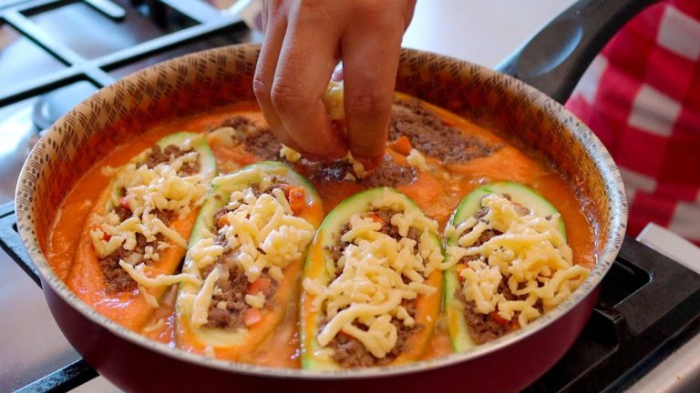 Receta de Calabacitas Rellenas de Carne Molida Fácil y Deliciosa Paso a ...