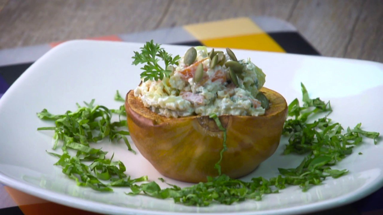 Receta de Calabaza rellena de quinoa