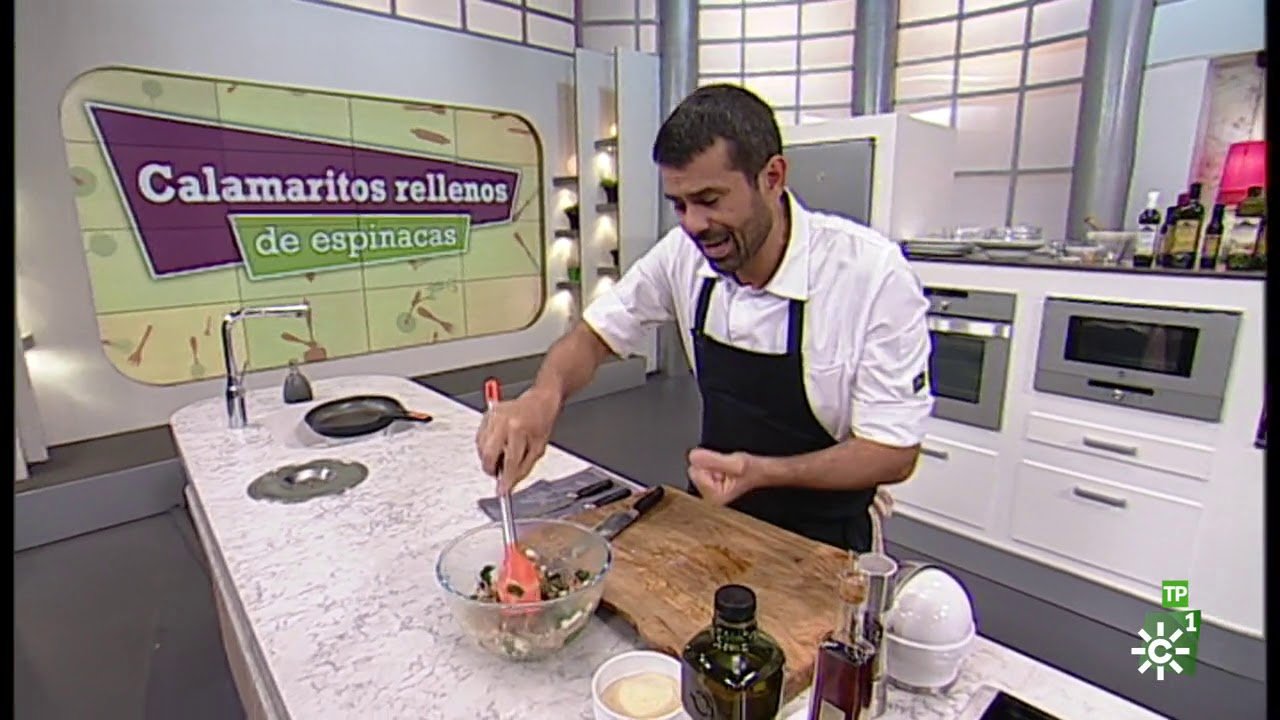 Receta de Calamares con espinacas