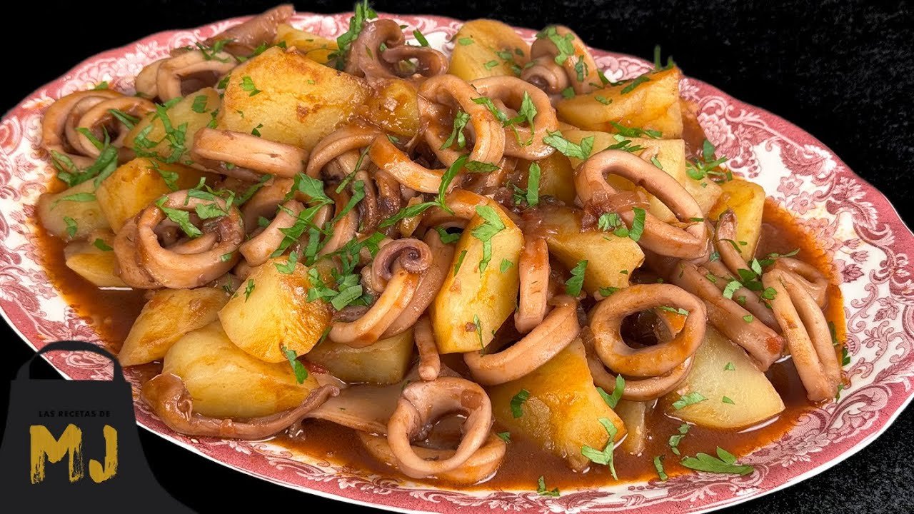Receta de Calamares con patatas