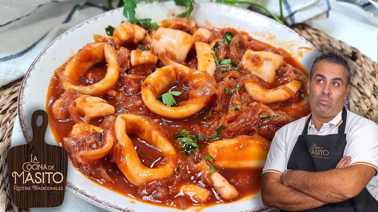 Receta de Calamares encebollados de la abuela