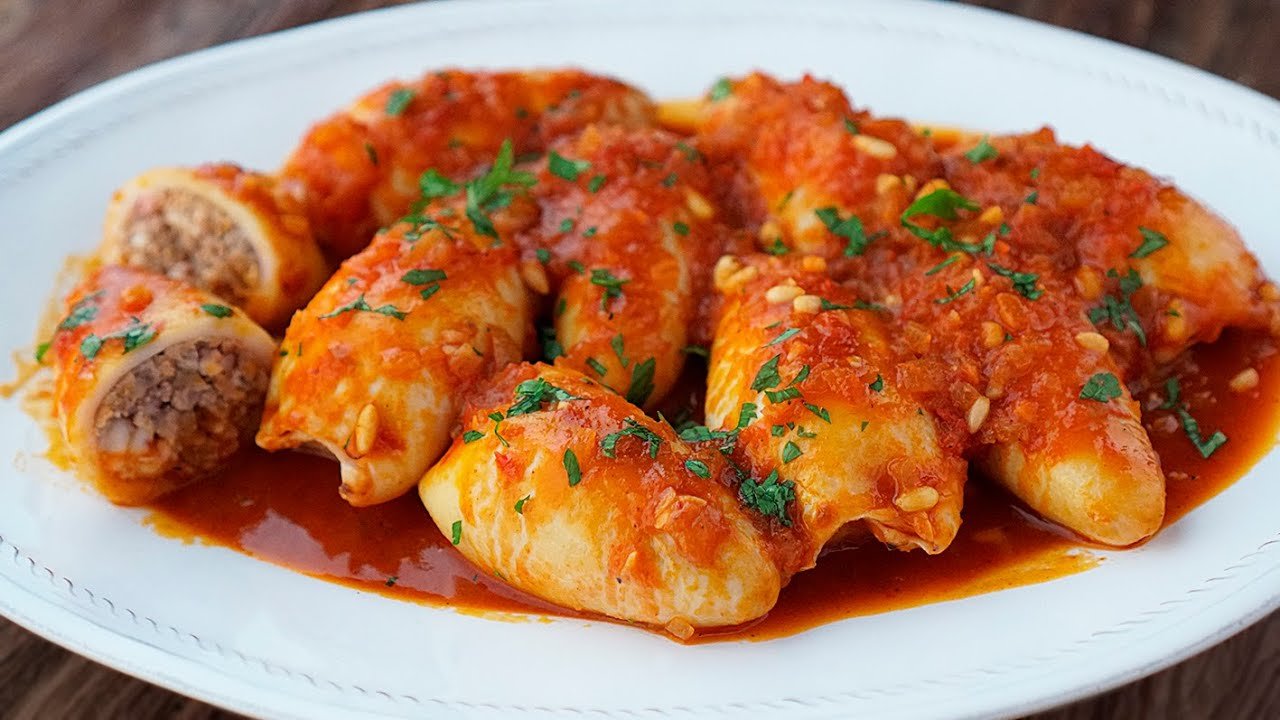 Receta de Calamares rellenos de jamón y queso