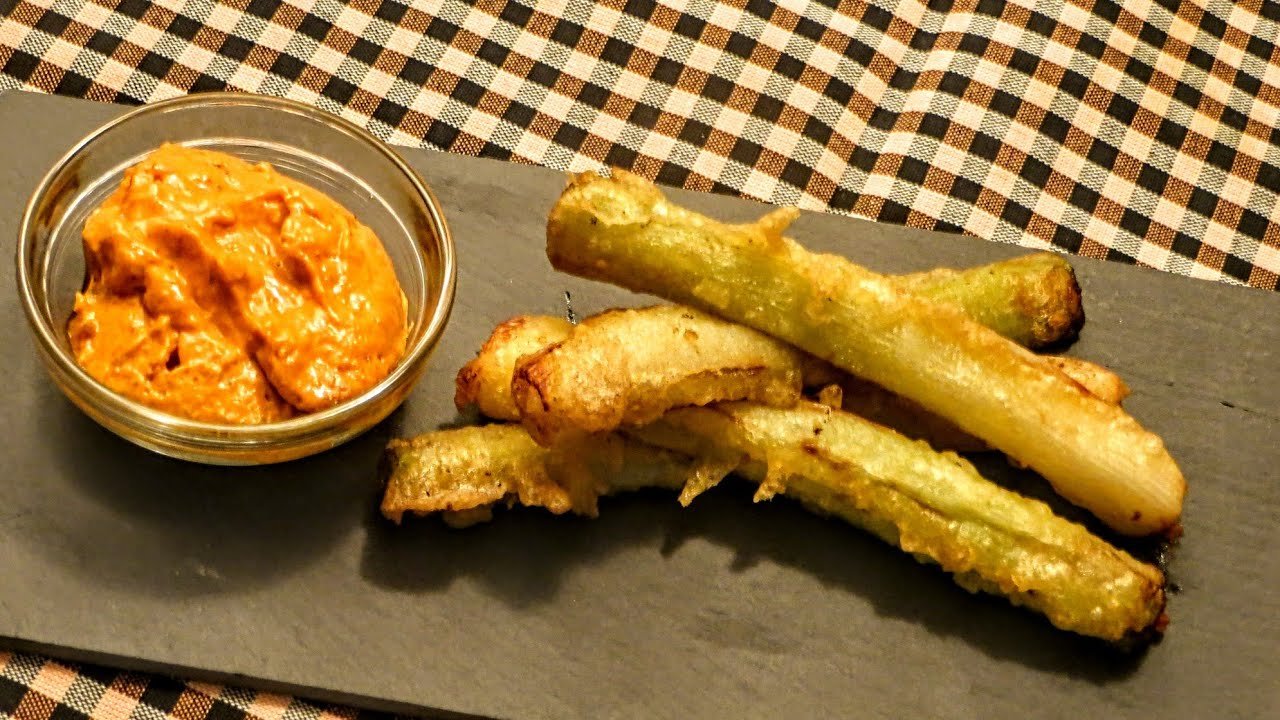 Receta de Calçots rebozados en tempura