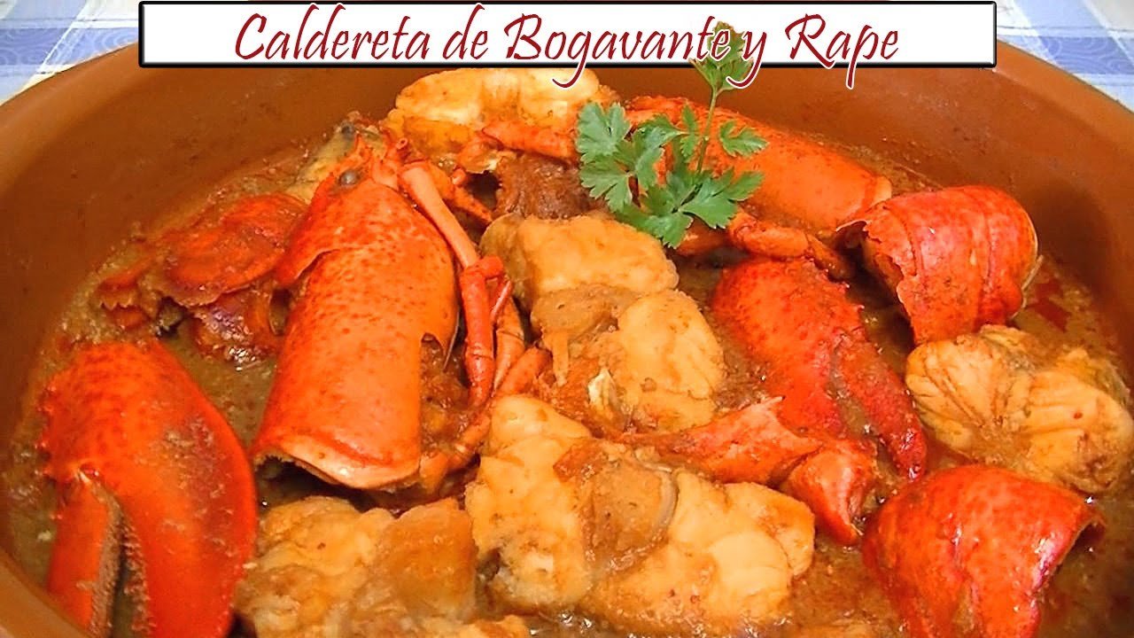 Receta de Caldereta de bogavante y rape