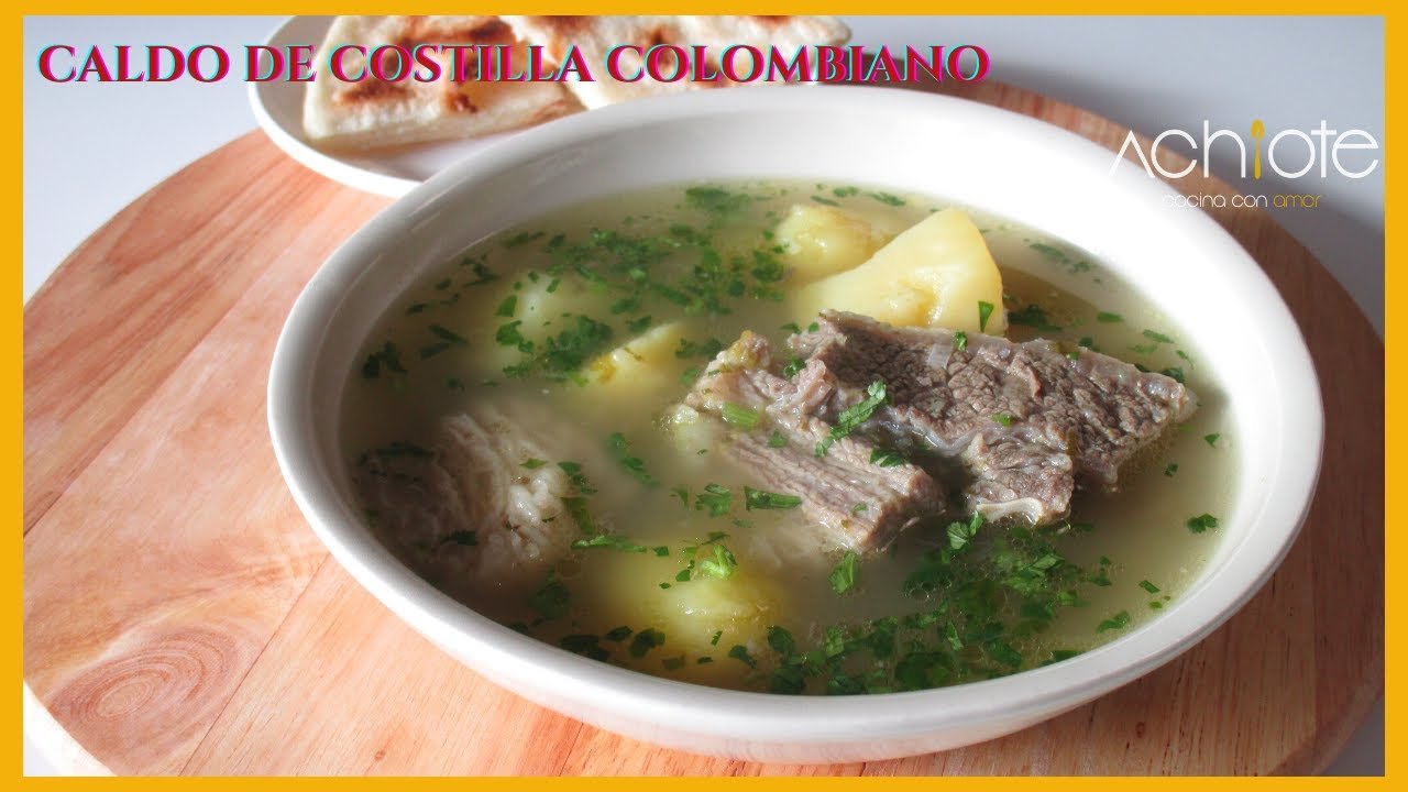 Receta de Caldo de costilla y patatas