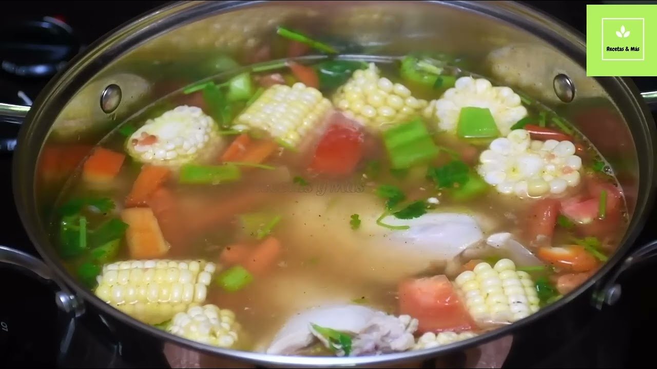 Receta de Caldo de verduras y pollo