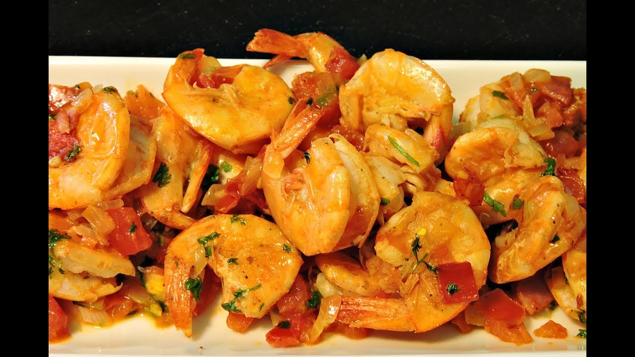 Receta de Camarones al chipotle al tequila