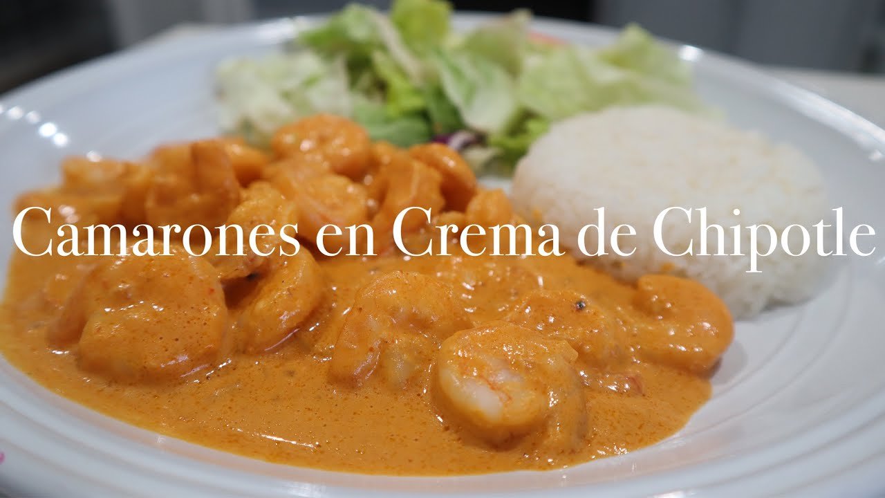 Receta de Camarones en Chipotle y Media Crema