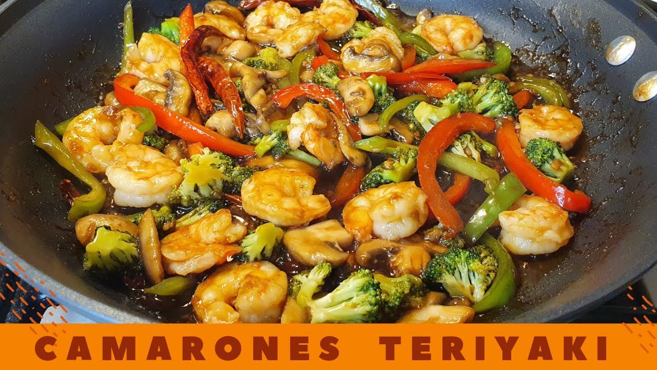 Receta de Camarones en salsa teriyaki