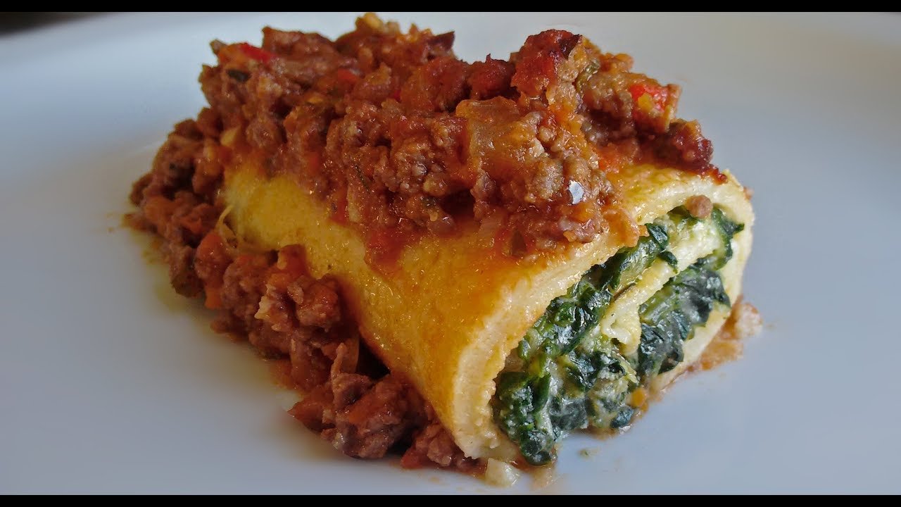 Receta de Canelones de acelga