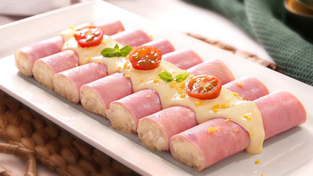 Receta de Canelones de jamón York y atún