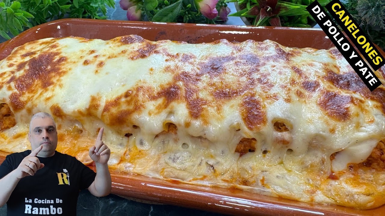 Receta de Canelones de pollo y pate
