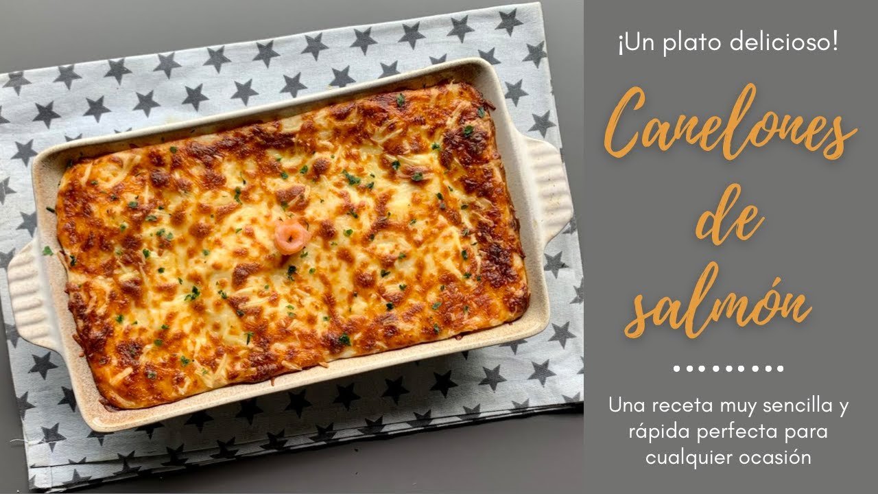 Receta de Canelones de salmón ahumado