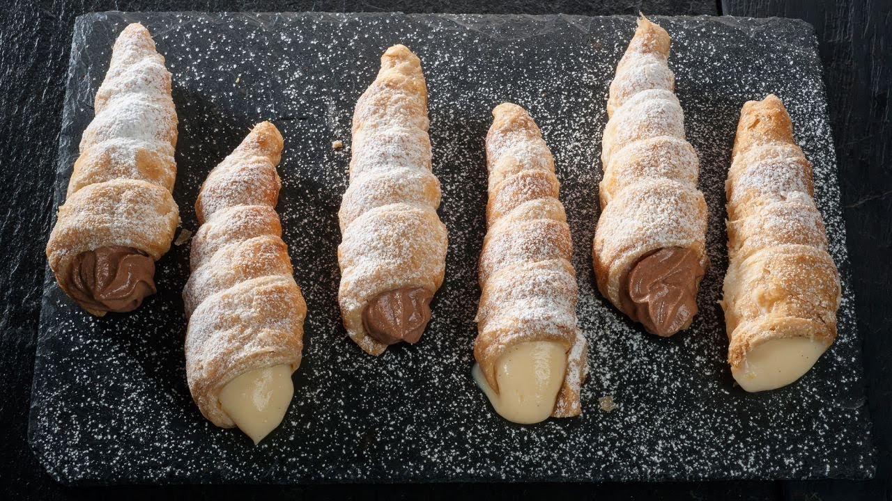 Receta de Canutillos de hojaldre rellenos de chocolate