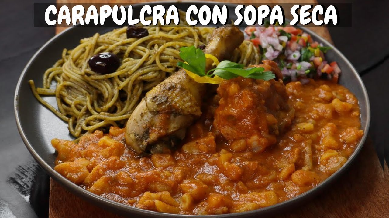 Receta de Carapulcra con sopa seca