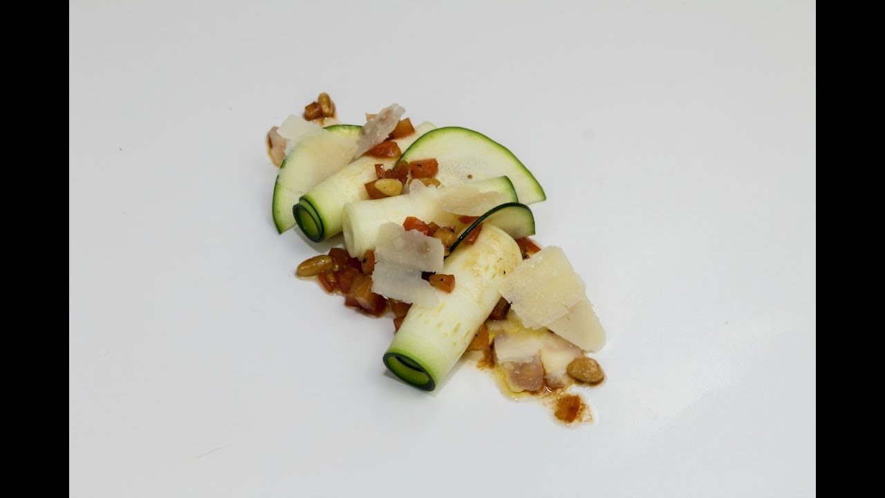 Receta de Carpaccio de calabacín y parmesano