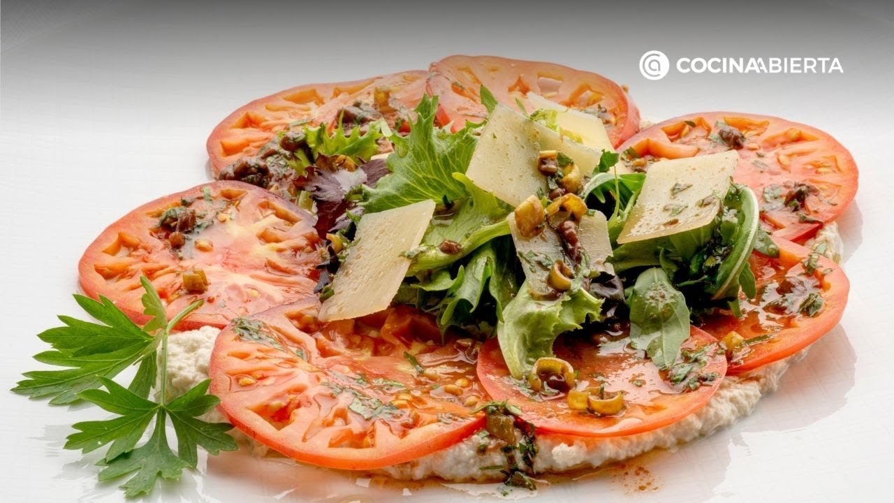 Receta de Carpaccio de tomate con anchoas