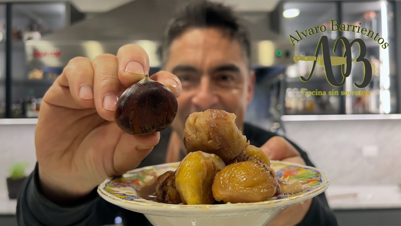 Receta de Castañas en almíbar